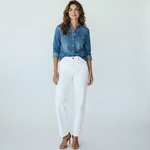 Lee Platinum Label White Denim Jeans Size 12 Short